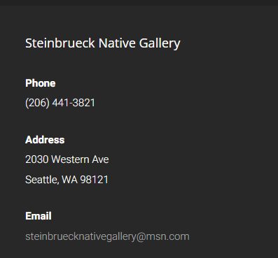 Steinbrueck Native Gallery reviews