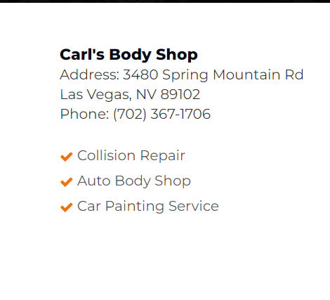 Carl's Body Shop reviews