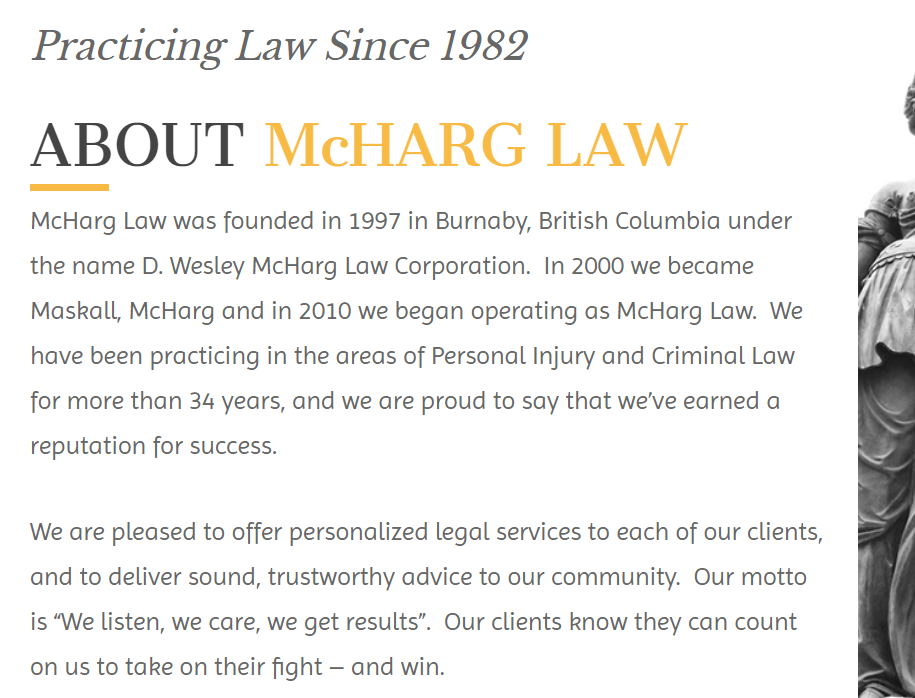 McHarg Law reviews