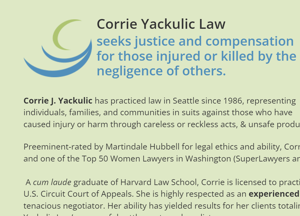 Corrie Yackulic Law Firm PLLC reviews