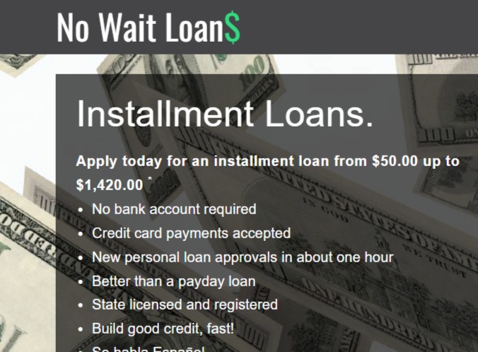 No Wait Loans reviews