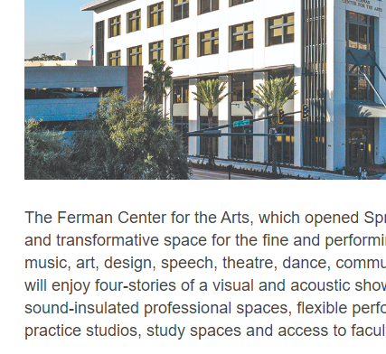Ferman Center for the Arts, University of Tampa reviews