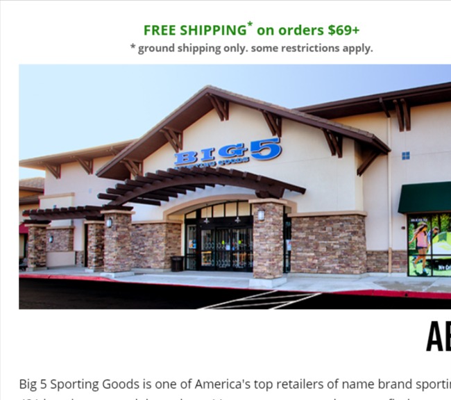 Big 5 Sporting Goods reviews