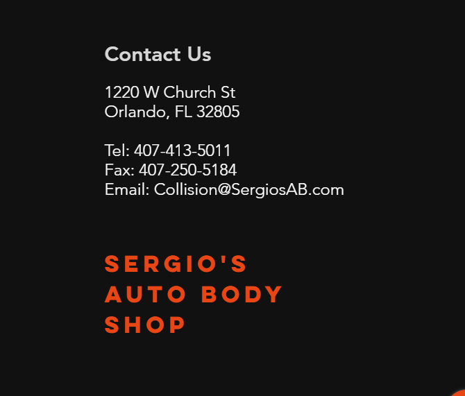 Sergio's Auto Body Shop reviews
