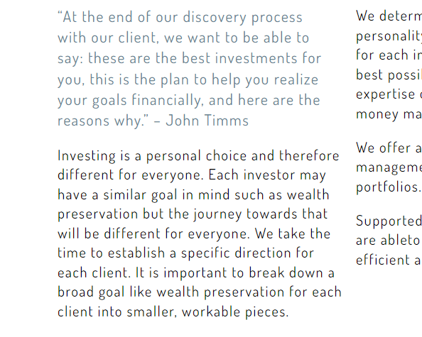 The Timms & Engen Wealth Management Group reviews