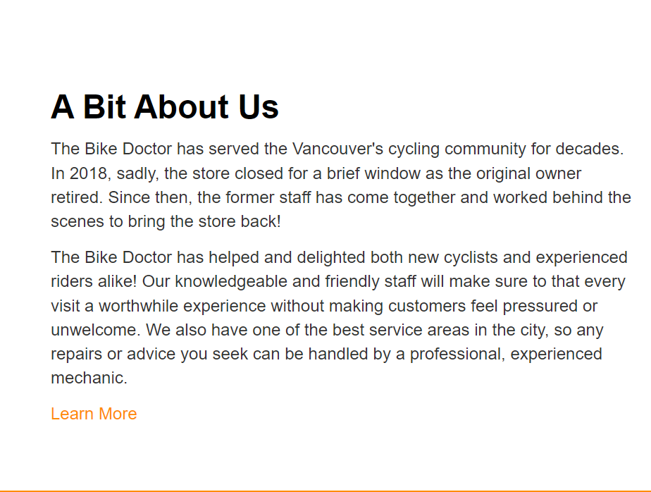 The Bike Doctor reviews
