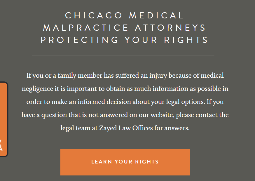 Chicago Medical Malpractice Lawyers reviews
