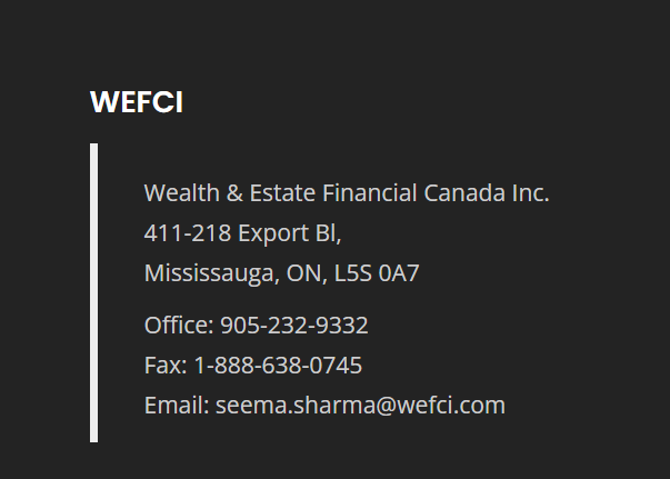 Wealth & Estate Financial Canada Inc. reviews