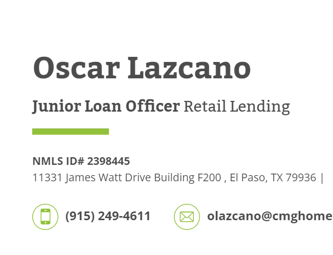 Oscar Lazcano - CMG Financial Mortgage Loan Officer NMLS# 2398445 reviews