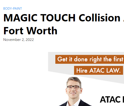 MAGIC TOUCH Collision Auto Repair Fort Worth reviews