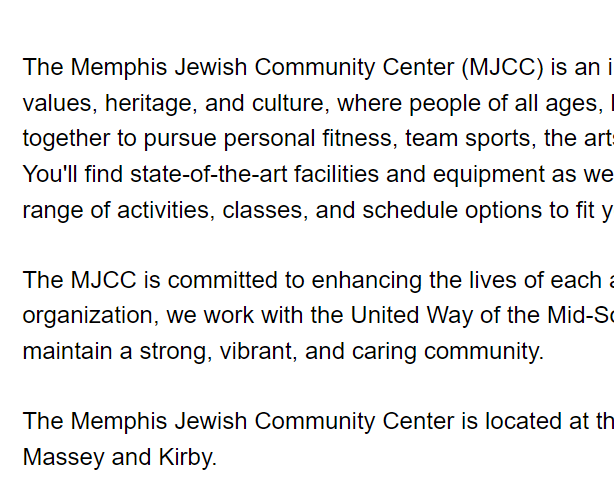 Memphis Jewish Community Center reviews