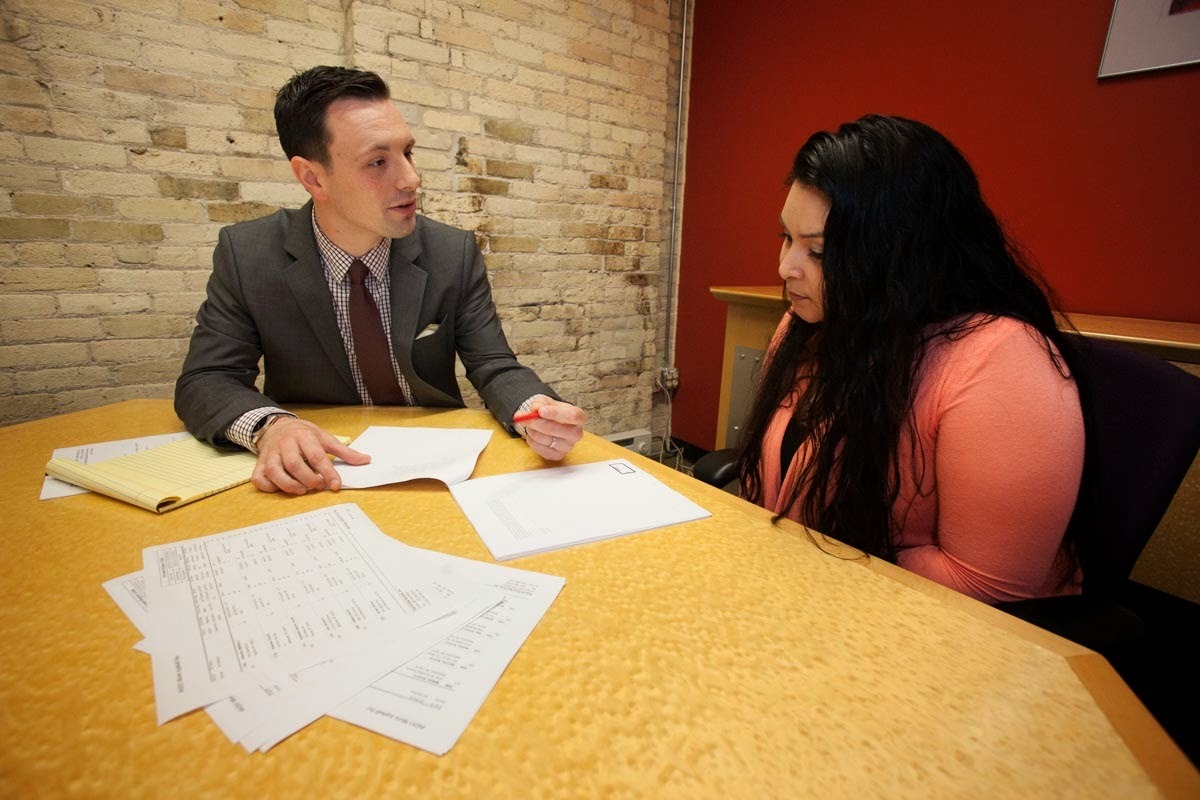 Attorney Tim Maynard reviews