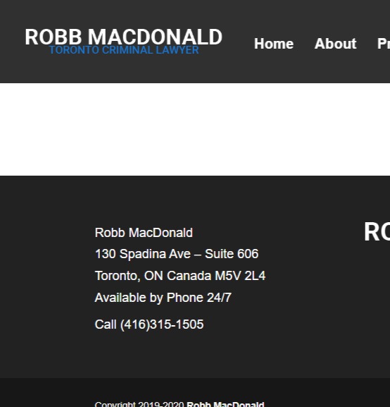 Robb MacDonald Toronto Criminal Lawyer reviews