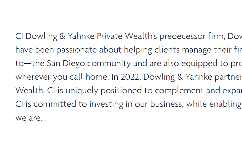 CI Dowling & Yahnke Private Wealth reviews