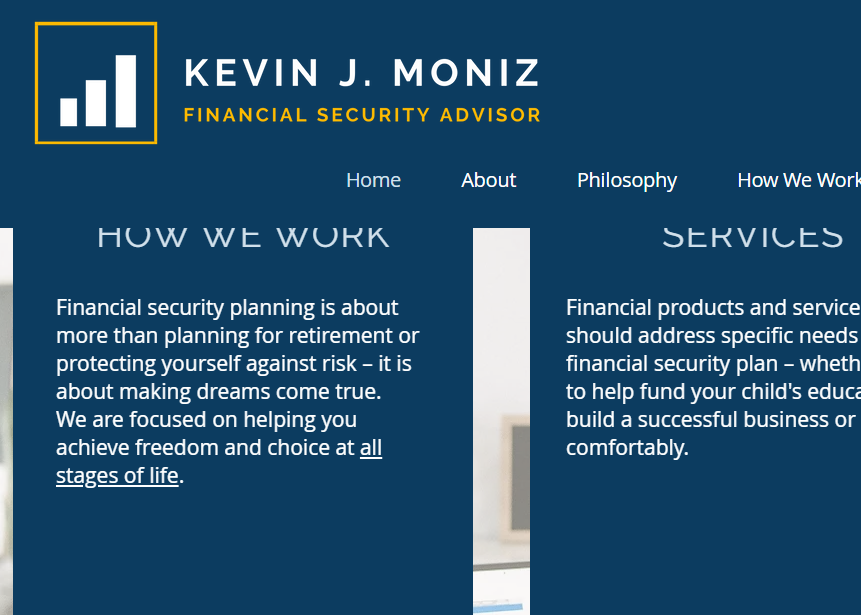 Kevin Moniz Financial Advisor reviews