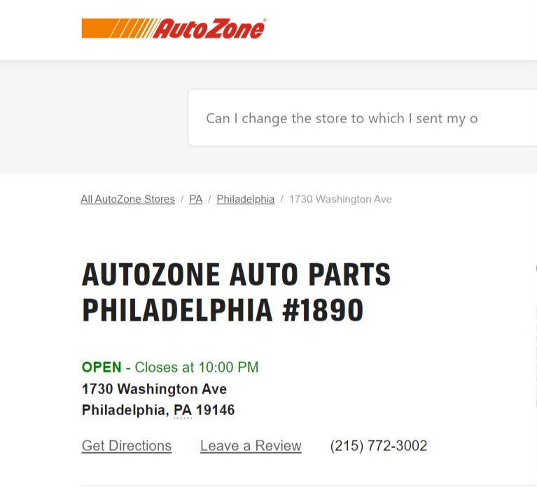 AutoZone Auto Parts reviews