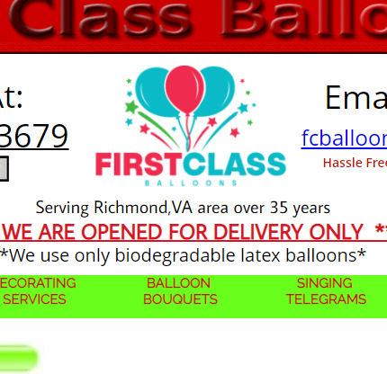 First Class Balloons reviews