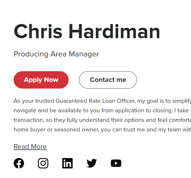 Chris Hardiman Mortgage reviews