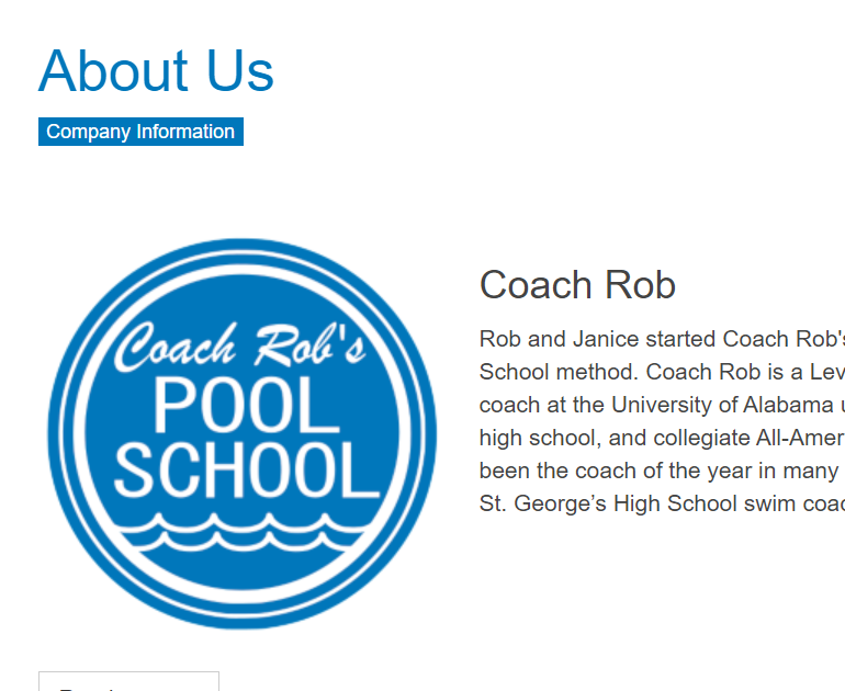 Coach Rob's Pool School reviews