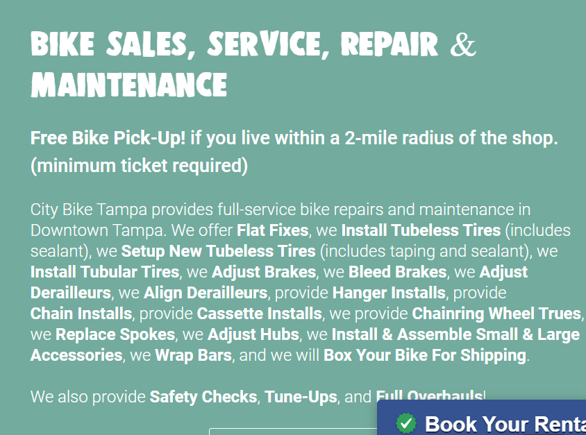 City Bike Tampa reviews