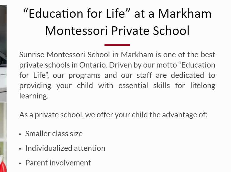 Sunrise Montessori School reviews