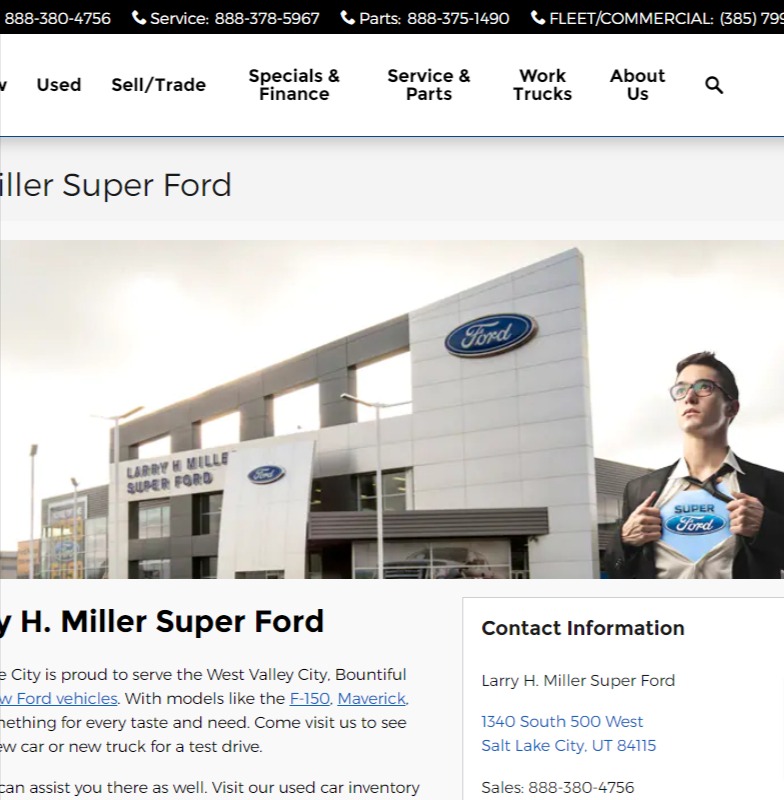 Super Ford Salt Lake City Parts Department reviews