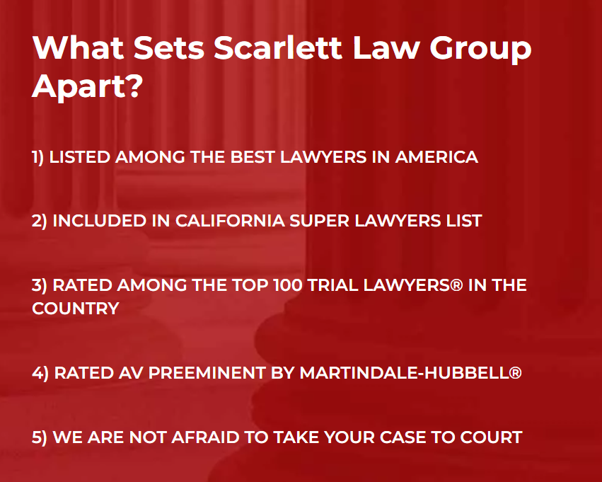 Scarlett Law Group Injury and Accident Attorneys reviews