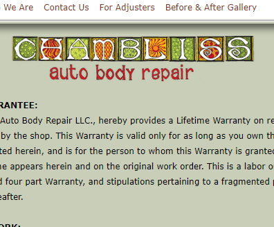 Chambliss Auto Paint & Body reviews