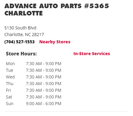 Advance Auto Parts reviews