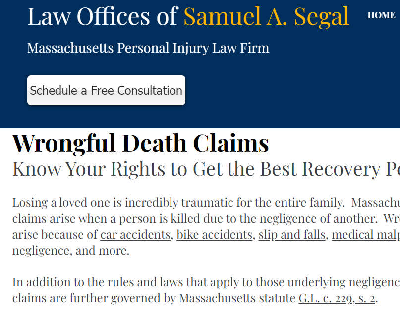 Law Offices of Samuel A. Segal reviews