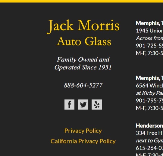 Jack Morris Auto Glass reviews