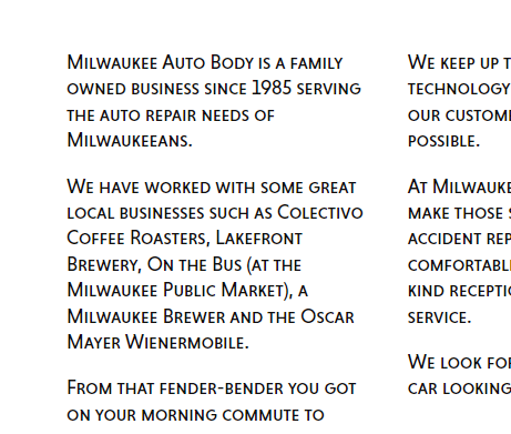 Milwaukee Auto Body reviews
