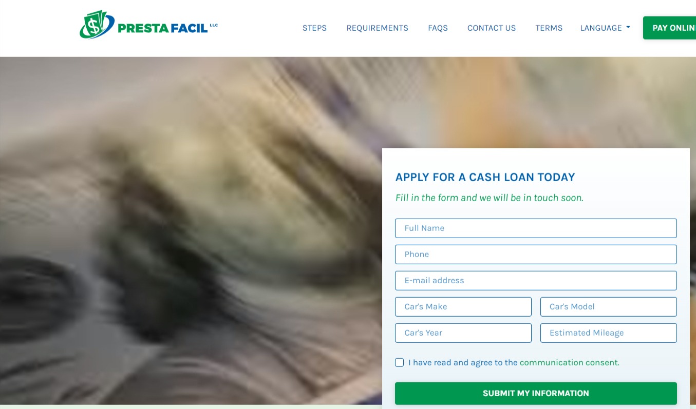 Presta Fácil - Auto Title Loans - Préstamos por el Título del Carro reviews