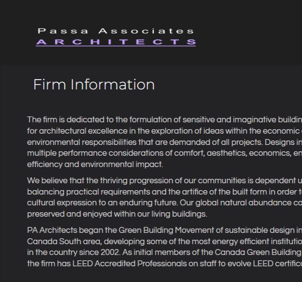 Passa Associates Architects reviews