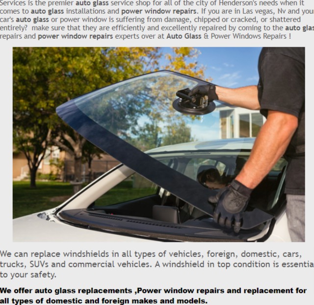 Auto Glass & Auto Power Window Repairs Las Vegas , NV reviews