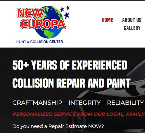 New Europa Paint & Collision Center reviews