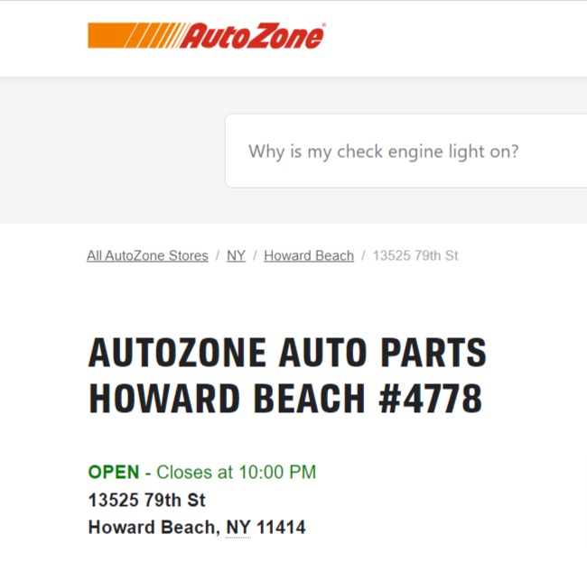 AutoZone Auto Parts reviews