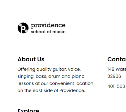 Providence School of Music reviews