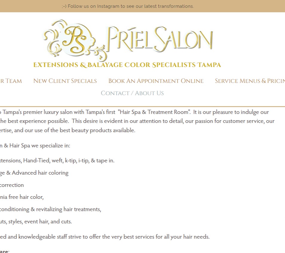 Priel Salon reviews