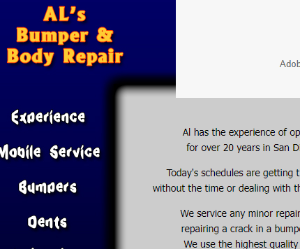 Al's mobile Bumper & Body Repair reviews